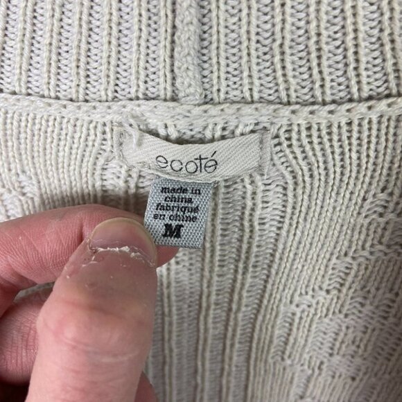 Urban Outfitters Open Front Knit Cardigan Sweater Beige Tan Size Medium Boho M - Picture 2 of 14